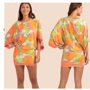 Trina Turk S/M Vibrant Floral Off-Shoulder Dress
